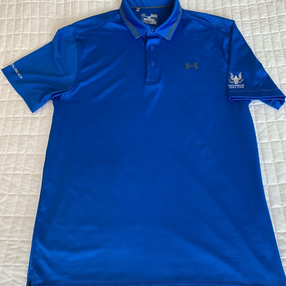Under Armor Cold Black Golf Polo with Logo